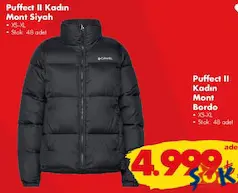 COLUMBİA PUFFECT II KADIN MONT SİYAH fiyat ve kampanya bilgisi